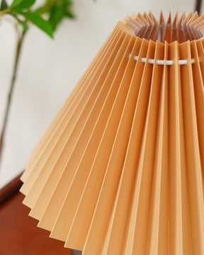 Lampe de Table Élégante avec Abat-jour Plissé - Ambiance Chaleureuse et Cosy