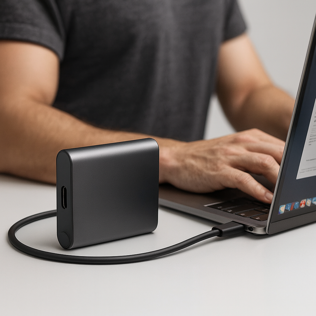 SSD Externe Portable Haute Vitesse - Stockage Sécurisé et Compact