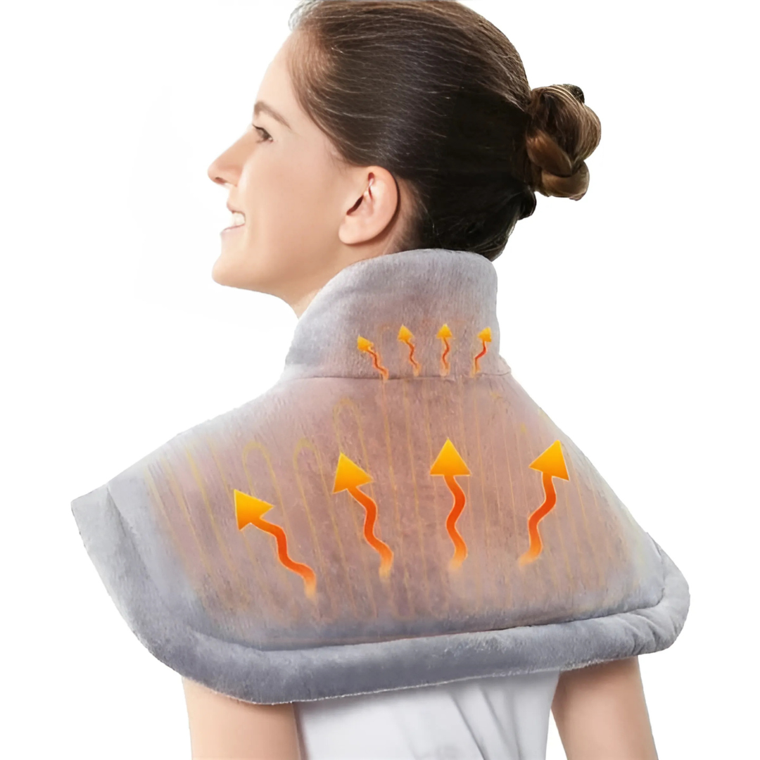 Coussin Chauffant pour Cou et Épaules - Soulagement Musculaire et Confort Doux