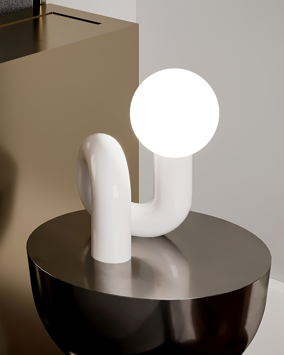 Lampe de Table en Résine et Verre - Design Spiral Élégant et Durable