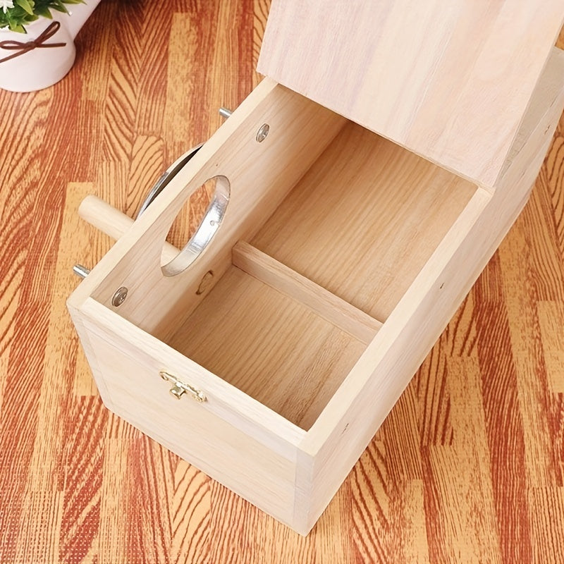 Maison pour Oiseaux en Bois - Nid Confortable avec Perchoir Intégré