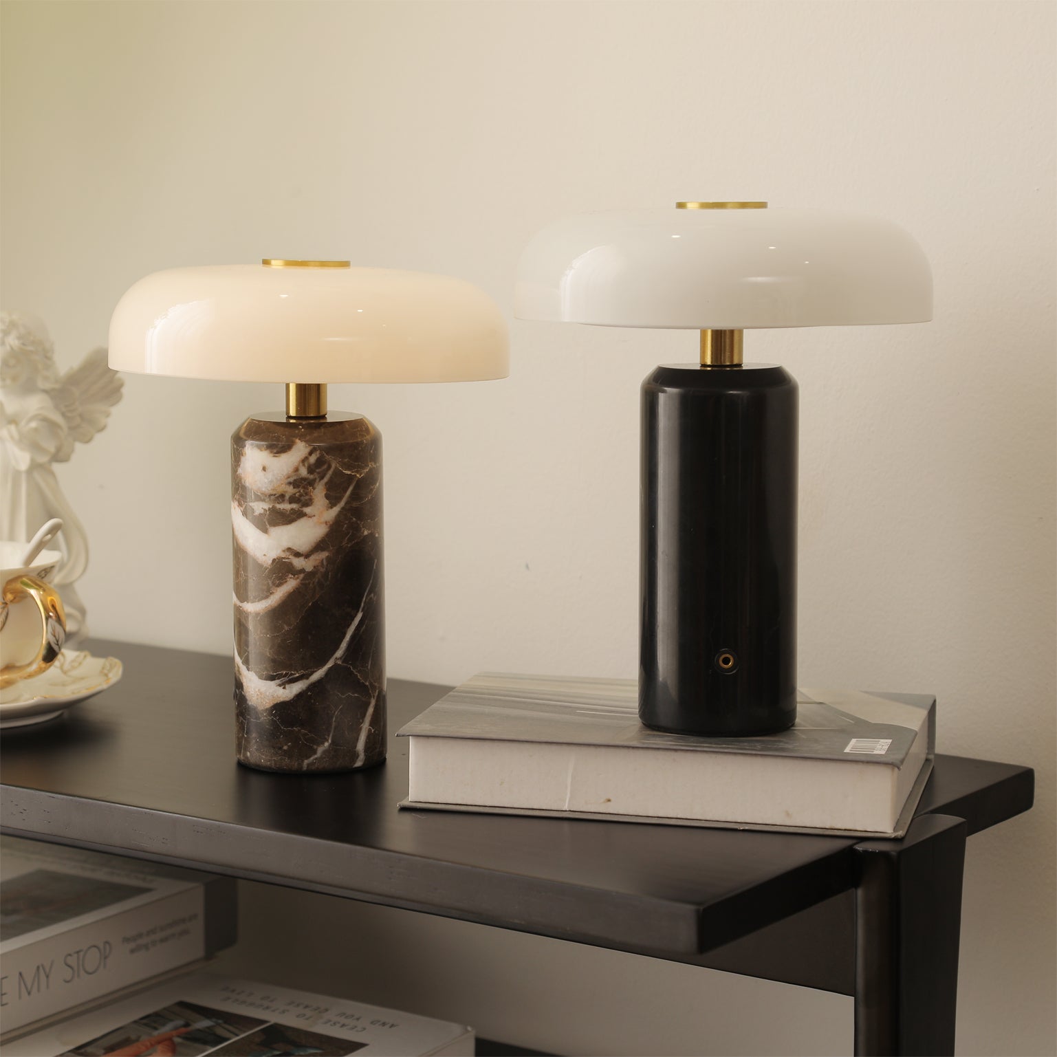 Lampe de Bureau en Marbre - Élégance et Ambiance Conviviale