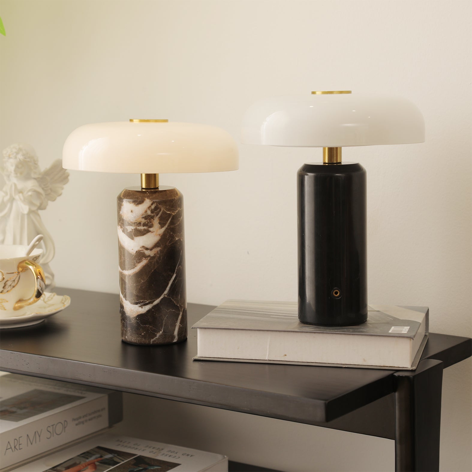 Lampe de Bureau en Marbre - Élégance et Ambiance Conviviale