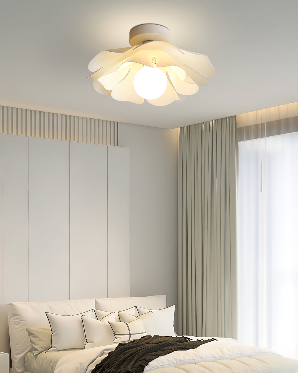 Lampe de Plafond Florale - Éclairage Chaud et Ambiance Romantique