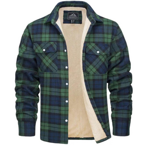 Veste à Carreaux Doublée en Polaire - Chaleur et Style pour l'Hiver