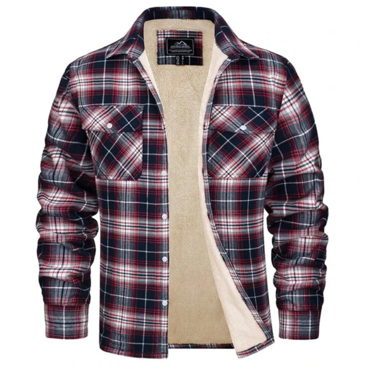 Veste à Carreaux Doublée en Polaire - Chaleur et Style pour l'Hiver