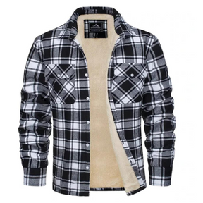 Veste à Carreaux Doublée en Polaire - Chaleur et Style pour l'Hiver