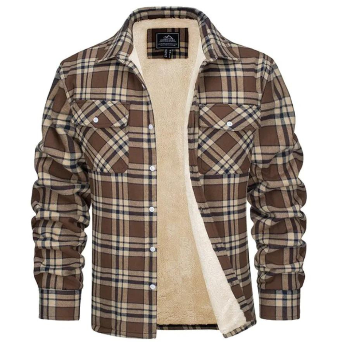 Veste à Carreaux Doublée en Polaire - Chaleur et Style pour l'Hiver