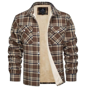 Veste à Carreaux Doublée en Polaire - Chaleur et Style pour l'Hiver