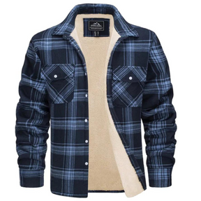 Veste à Carreaux Doublée en Polaire - Chaleur et Style pour l'Hiver