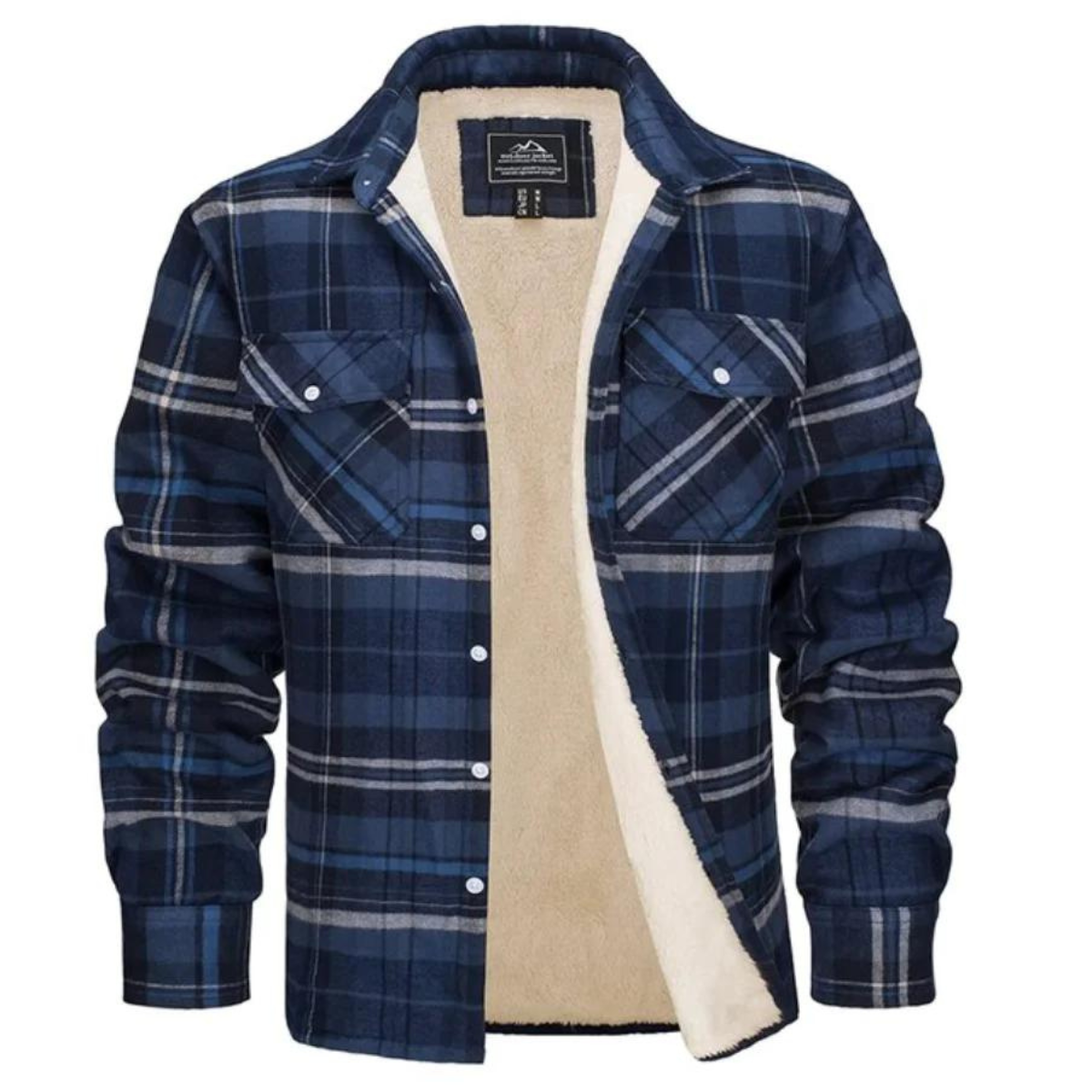Veste à Carreaux Doublée en Polaire - Chaleur et Style pour l'Hiver