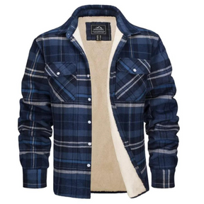 Veste à Carreaux Doublée en Polaire - Chaleur et Style pour l'Hiver