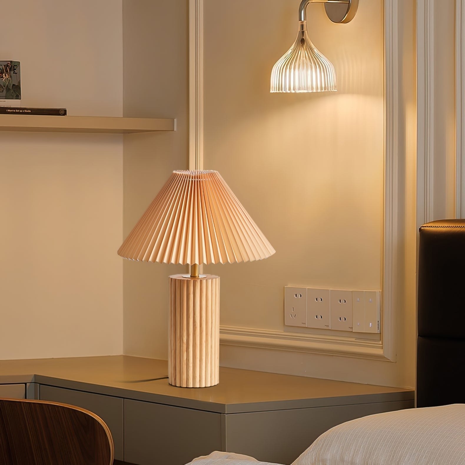 Lampe de Table Élégante en Bois - Design Classique et Moderne