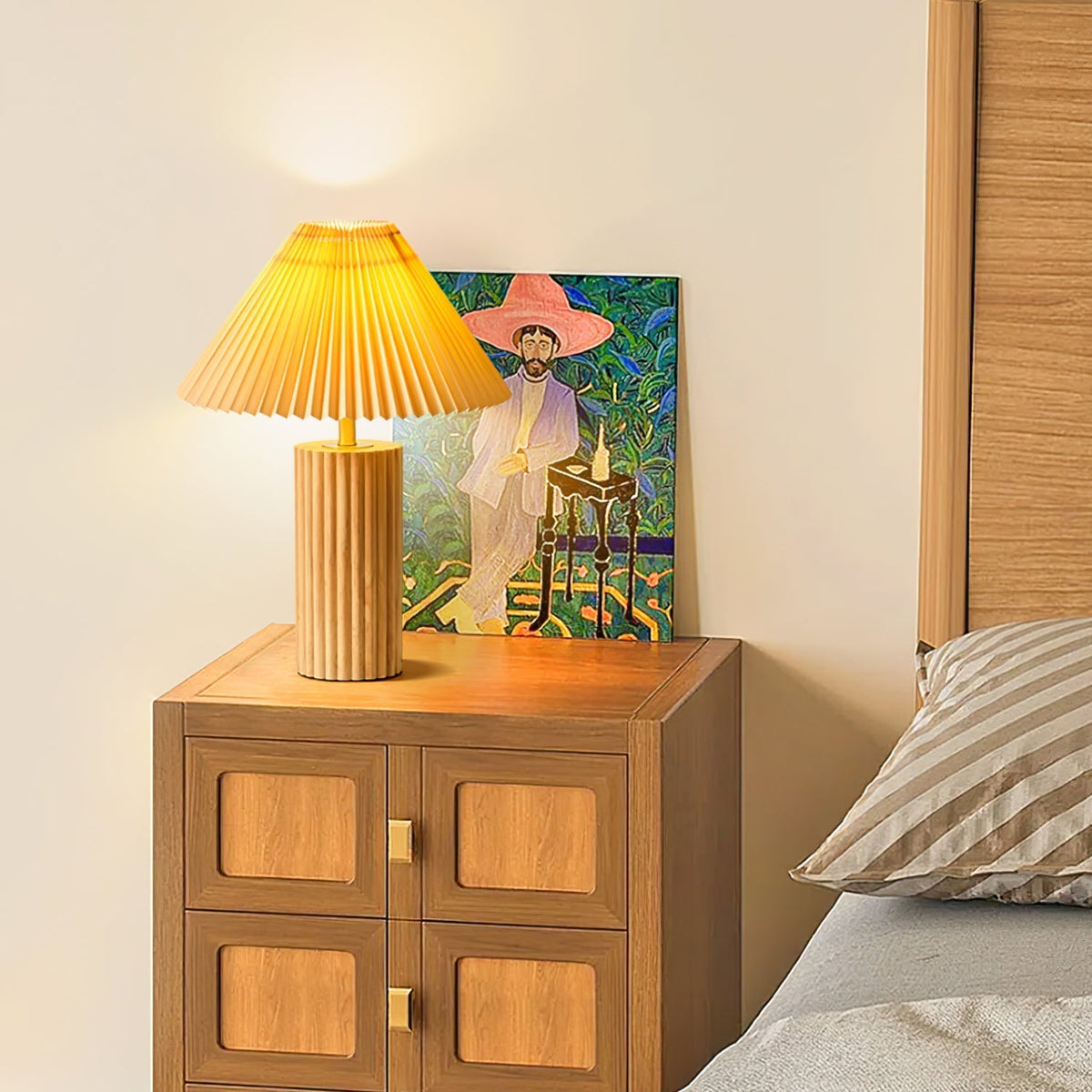 Lampe de Table Élégante en Bois - Design Classique et Moderne