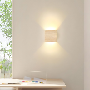 Applique Murale LED en Bois Naturel - Design Scandinave pour Espaces Minimalistes