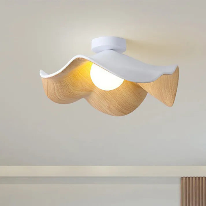 Lustre en Bois Scandinave - Éclairage Sculptural et Apaisant