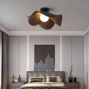 Lustre en Bois Scandinave - Éclairage Sculptural et Apaisant
