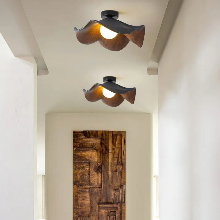 Lustre en Bois Scandinave - Éclairage Sculptural et Apaisant