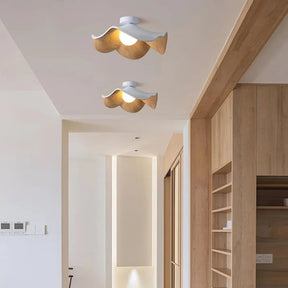 Lustre en Bois Scandinave - Éclairage Sculptural et Apaisant