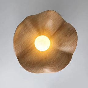 Lustre en Bois Scandinave - Éclairage Sculptural et Apaisant