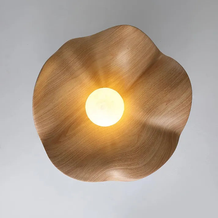 Lustre en Bois Scandinave - Éclairage Sculptural et Apaisant