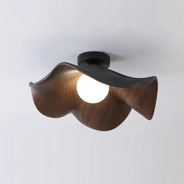 Lustre en Bois Scandinave - Éclairage Sculptural et Apaisant