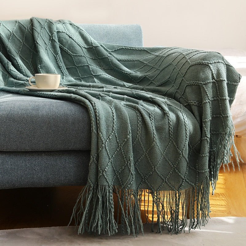 Couverture Tricotée Douillette pour Canapé - Style Scandinave et Confort Optimal