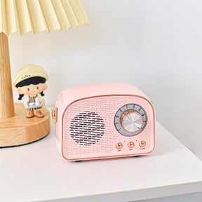Enceinte Bluetooth Portable Rétro - Son Immersif et Design Élégant