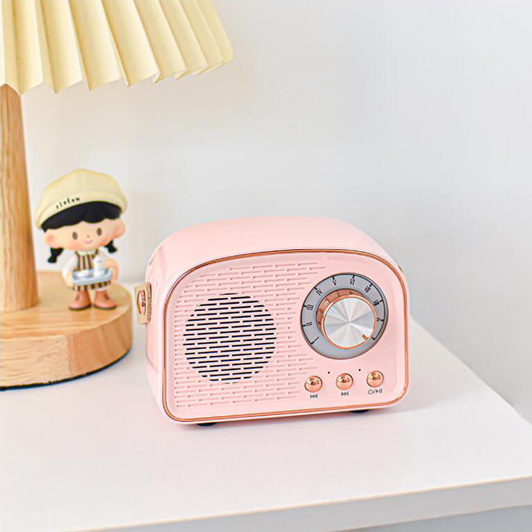 Enceinte Bluetooth Portable Rétro - Son Immersif et Design Élégant