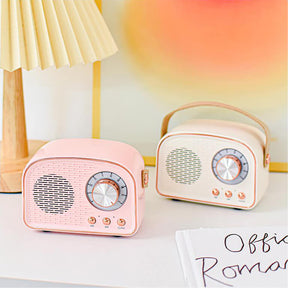 Enceinte Bluetooth Portable Rétro - Son Immersif et Design Élégant