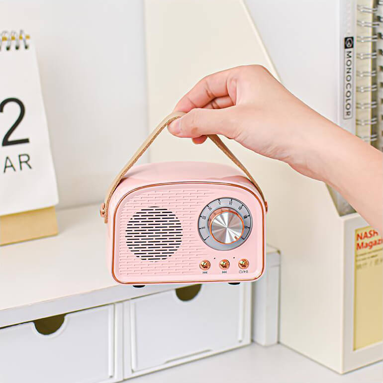 Enceinte Bluetooth Portable Rétro - Son Immersif et Design Élégant