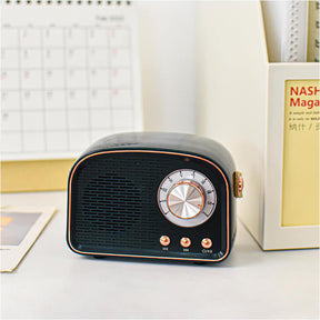 Enceinte Bluetooth Portable Rétro - Son Immersif et Design Élégant