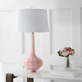 Lampe de Table en Céramique Épurée - Design Élégant avec Abat-jour Blanc