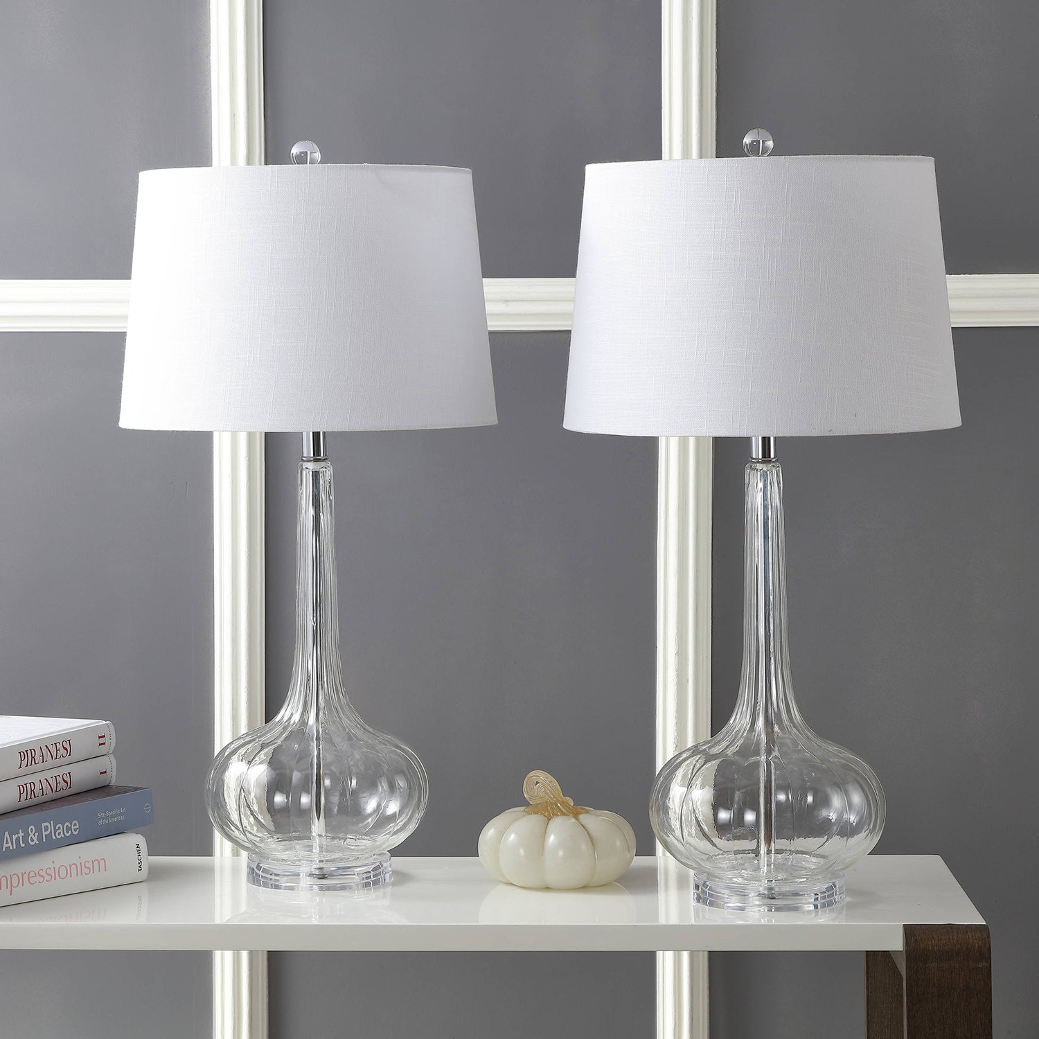 Lampe de Table en Céramique Épurée - Design Élégant avec Abat-jour Blanc