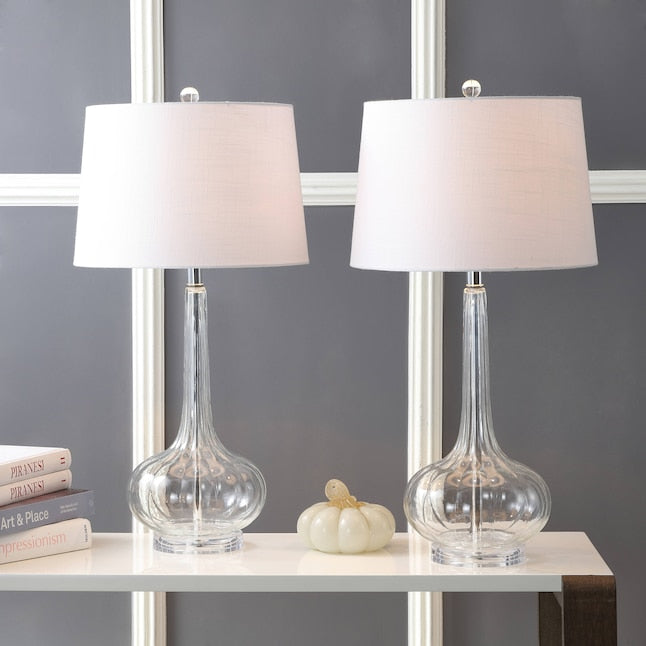 Lampe de Table en Céramique Épurée - Design Élégant avec Abat-jour Blanc