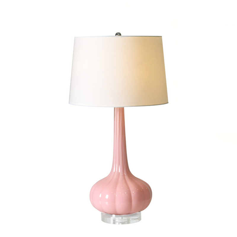 Lampe de Table en Céramique Épurée - Design Élégant avec Abat-jour Blanc
