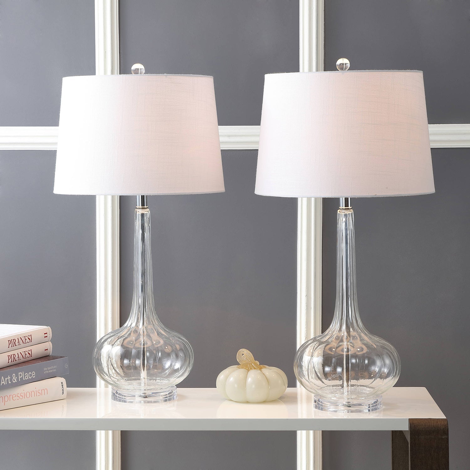 Lampe de Table en Céramique Épurée - Design Élégant avec Abat-jour Blanc