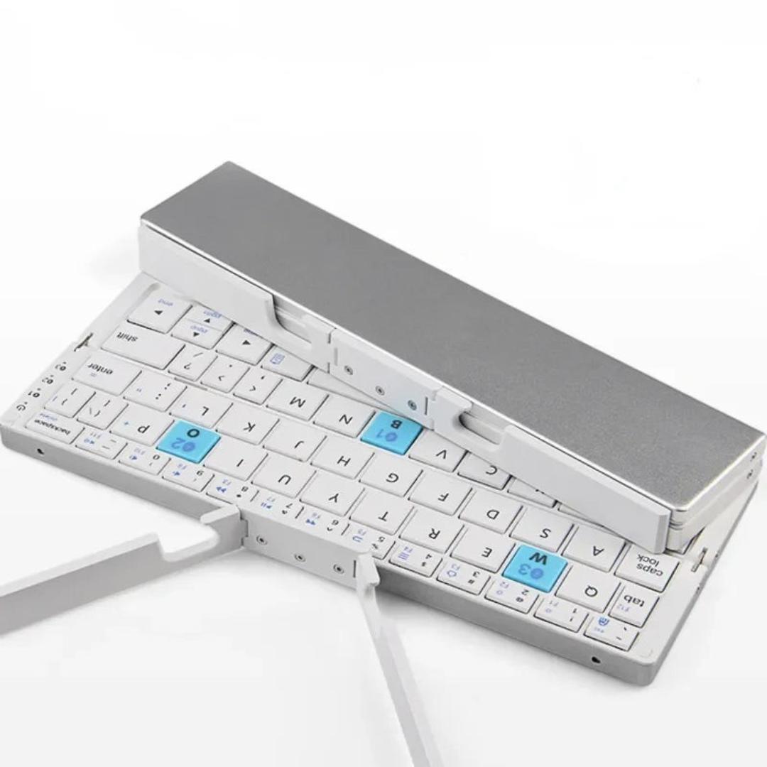 Clavier Bluetooth Pliable pour Tablette - Support Magnétique et Design Portable