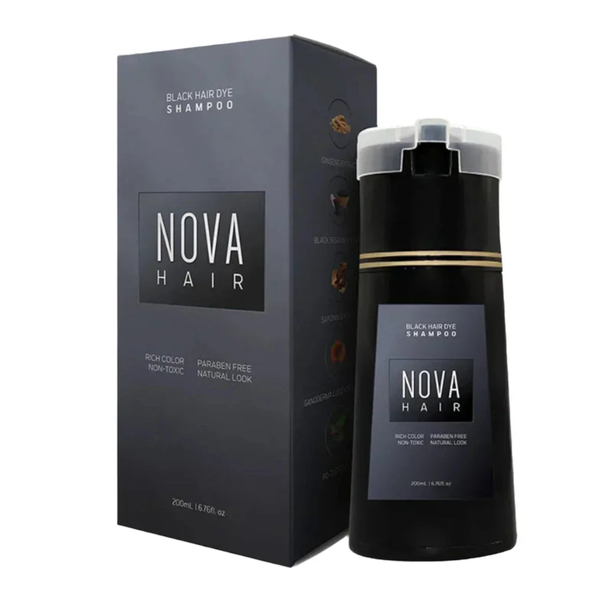 Shampooing Colorant Instantané pour Cheveux - Rafraîchit Couleur et Cache Racines Grises