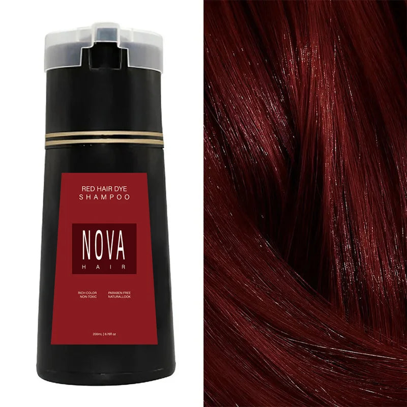 Shampooing Colorant Instantané pour Cheveux - Rafraîchit Couleur et Cache Racines Grises