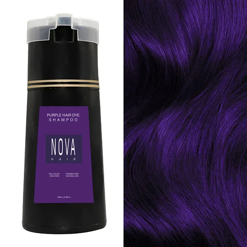 Shampooing Colorant Instantané pour Cheveux - Rafraîchit Couleur et Cache Racines Grises