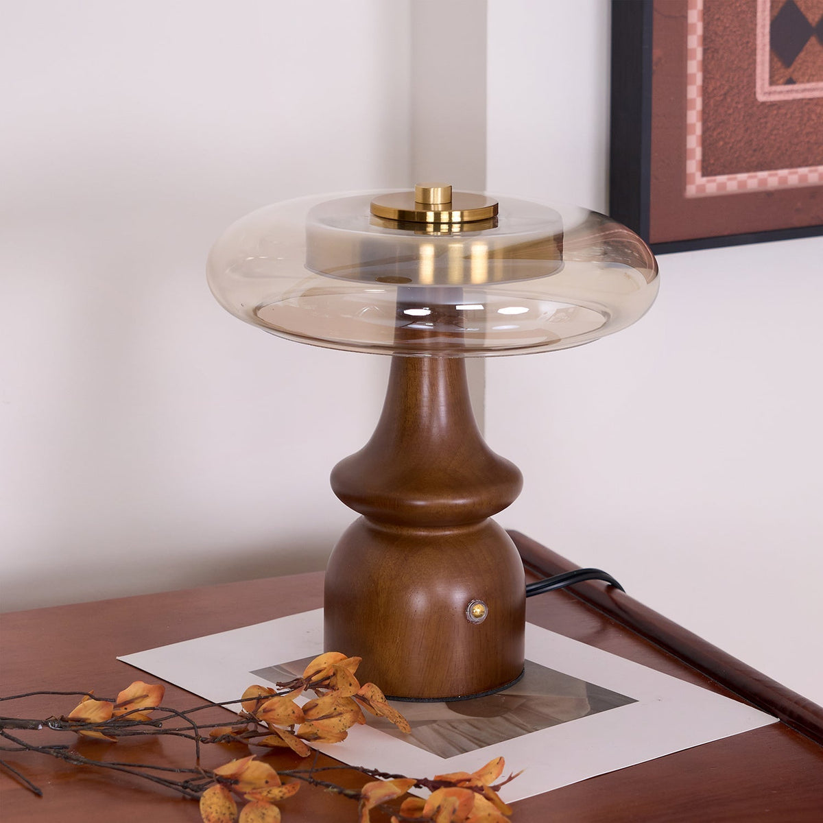 Lampe d'Accent Moderne en Verre - Ambiance Chaleureuse et Élégante