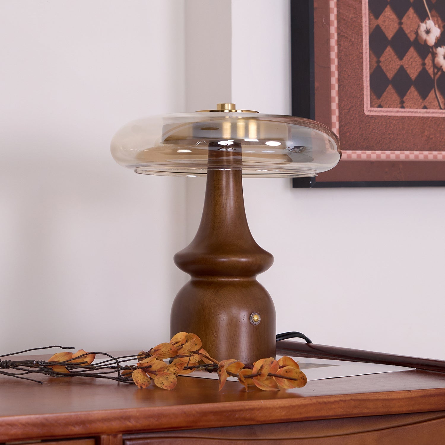 Lampe d'Accent Moderne en Verre - Ambiance Chaleureuse et Élégante