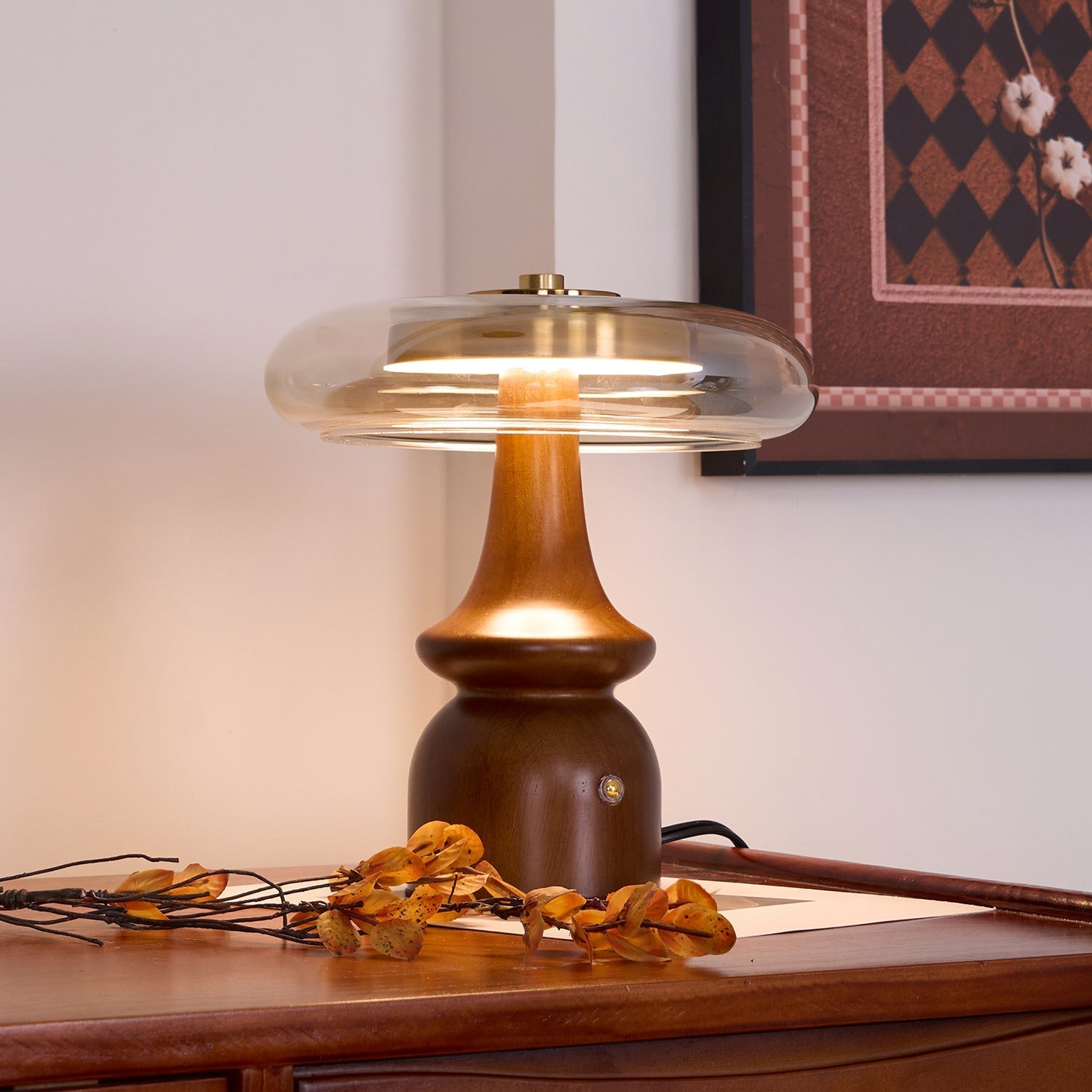 Lampe d'Accent Moderne en Verre - Ambiance Chaleureuse et Élégante