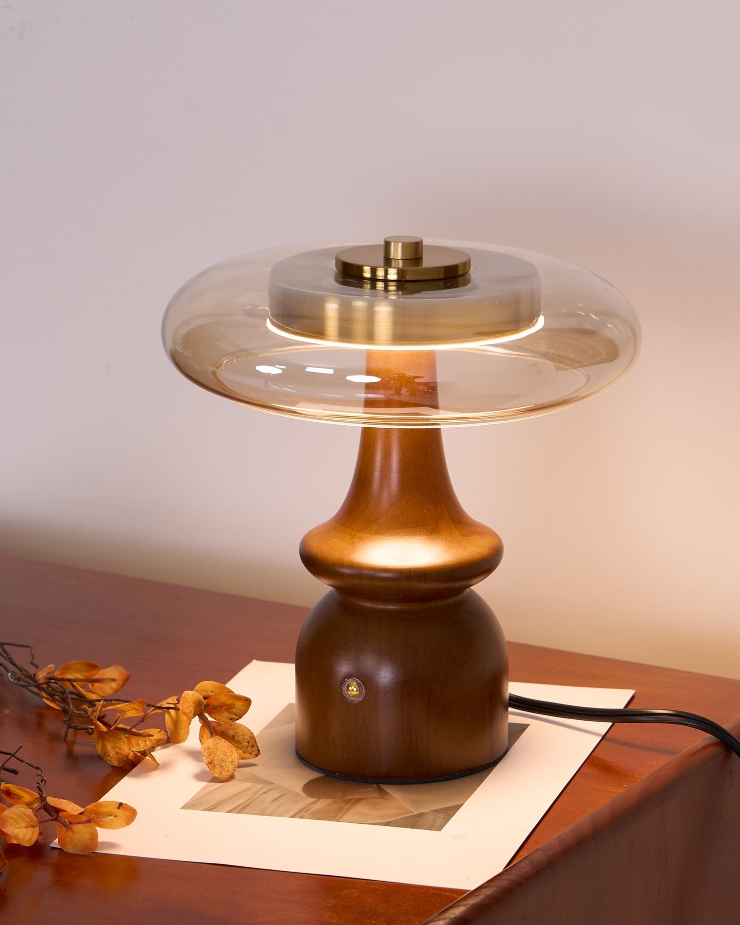 Lampe d'Accent Moderne en Verre - Ambiance Chaleureuse et Élégante