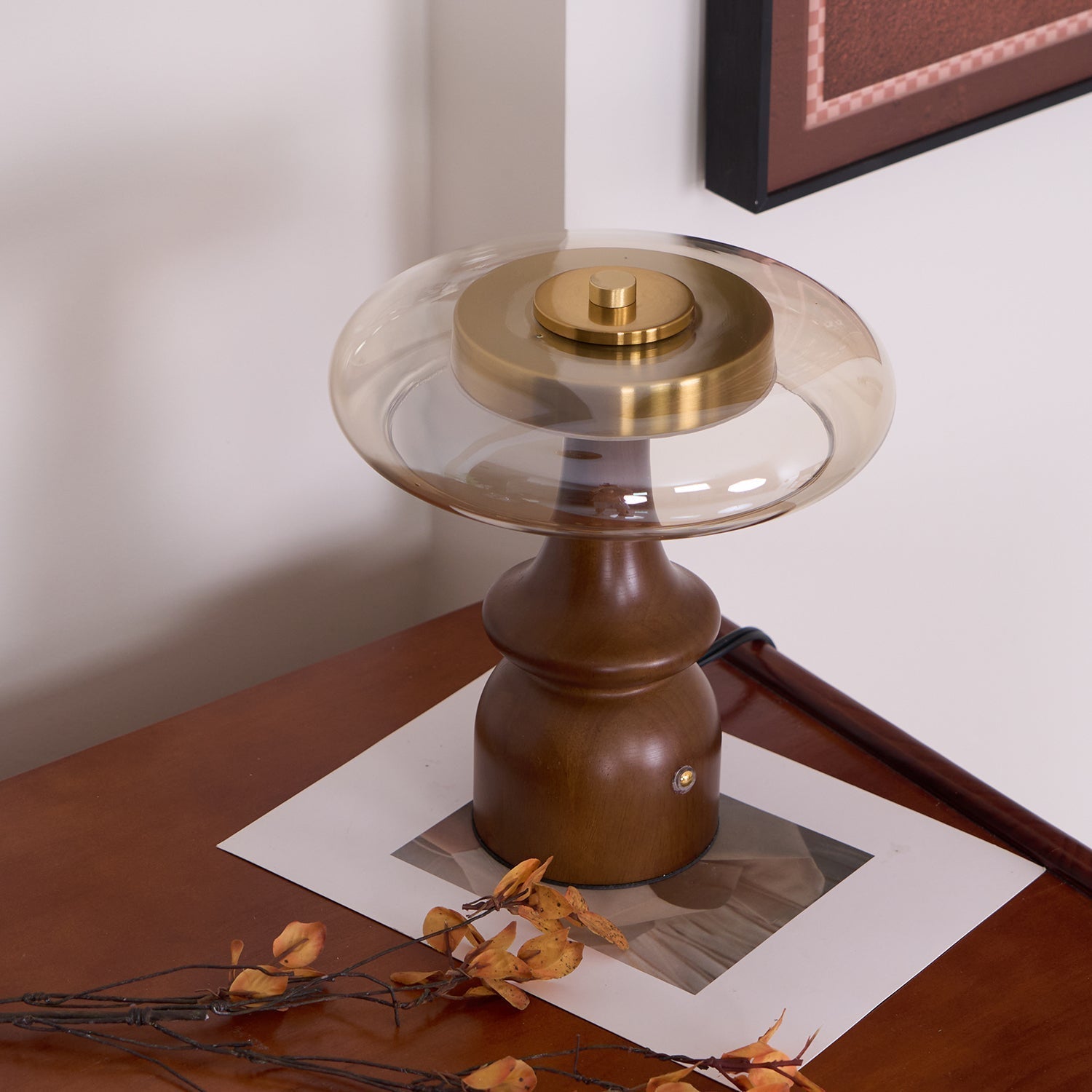 Lampe d'Accent Moderne en Verre - Ambiance Chaleureuse et Élégante