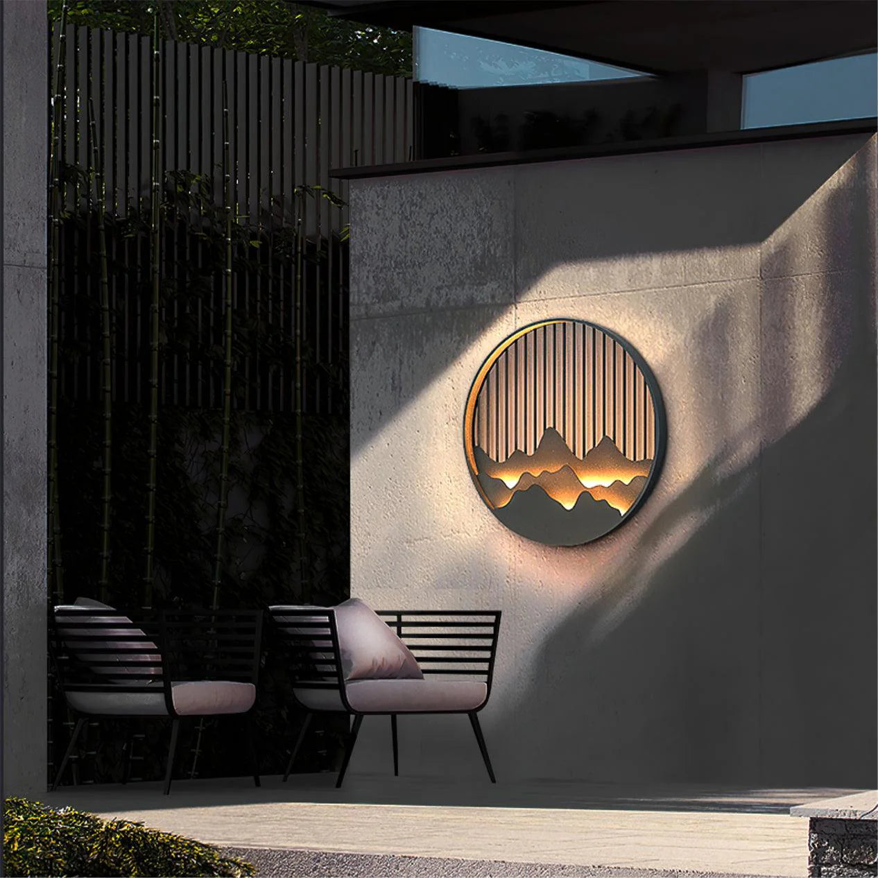 Applique Murale Extérieure Moderne - Éclairage Élégant Inspiré des Montagnes