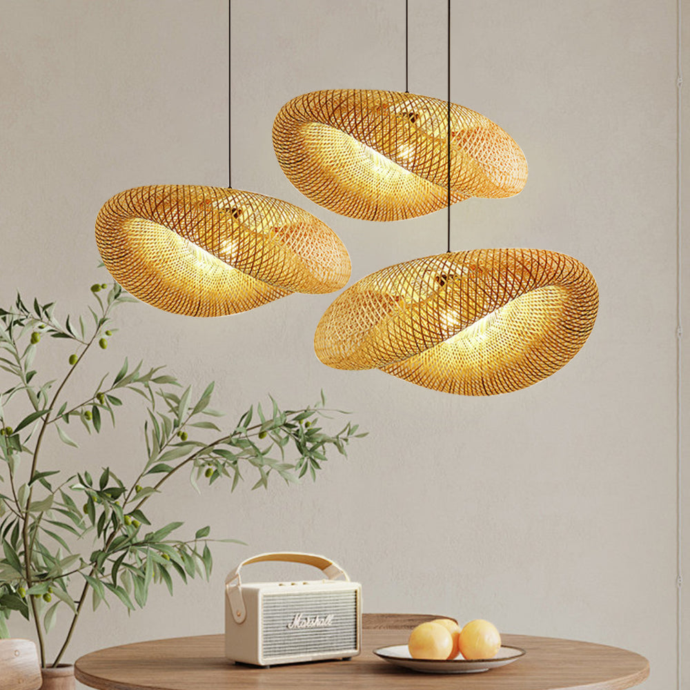 Lampe Pendante en Bambou Naturel - Design Minimaliste et Chaleureux