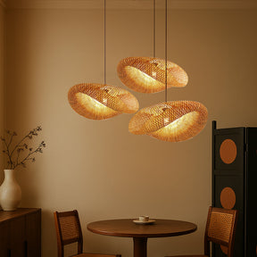 Lampe Pendante en Bambou Naturel - Design Minimaliste et Chaleureux