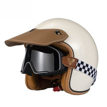 Casque Jet Rétro Léger - Confort et Style pour Motards